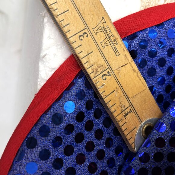 Uncle Sam 4th of July Stars & Stripes Sequin Top Hat NWT NOS - Picture 5 of 8